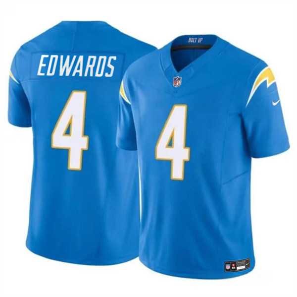 Men & Women & Youth Los Angeles Chargers #4 Gus Edwards Light Blue 2024 F.U.S.E. Vapor Limited Football Stitched Jersey->las vegas raiders->NFL Jersey